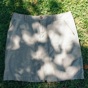 Army Green Short Skirt w/ Pocket Zips